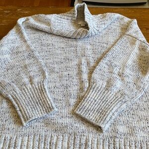 Cozy Gray Knit tweed Sweater from j Jill large petite